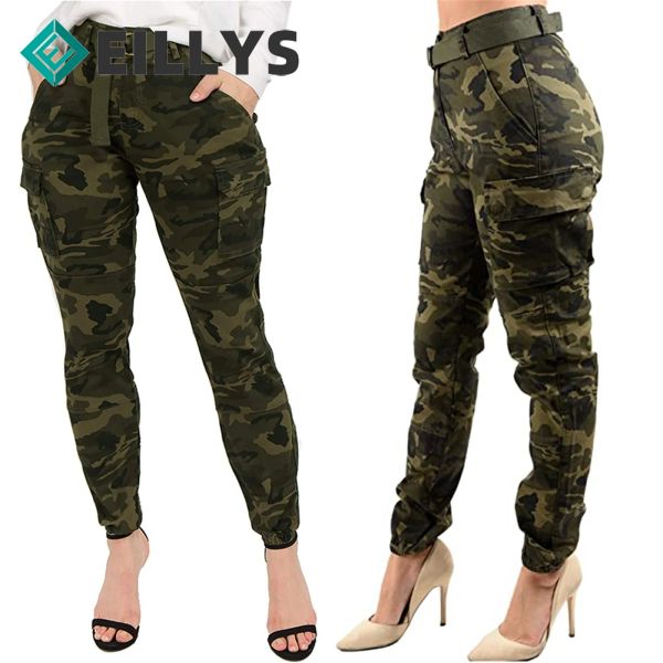 Hosen hohe Taille Hosen Tarnung Slim Fit Joggers Frauen Harem Camo Hosen Streetwear Punk Black Cargo Hosen Frauen Capris Hosen#G30