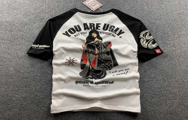 Erkekler için T Shirt Moda Baskı Japon Dövme Serin Klasik Klasik Ukiyo Sanat Tişört Yaz Gündelik Motosiklet Biker Üstler Tshirts2910081