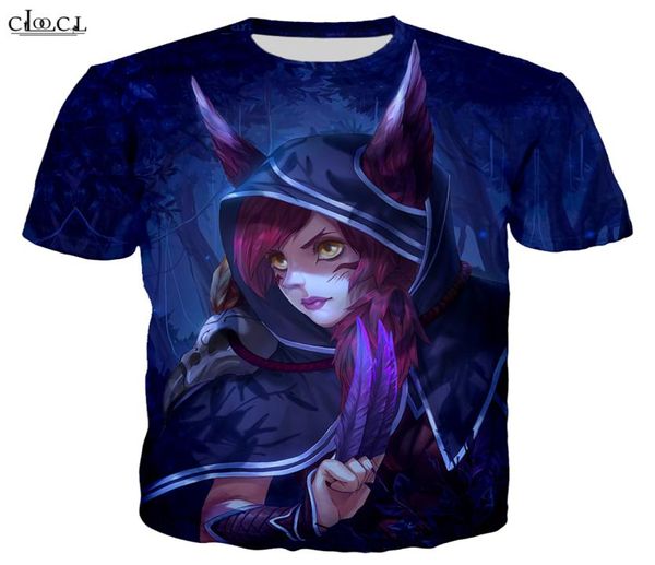 2020 Yeni Stil Oyun Ligi Efsaneleri Tişört Erkek Kadınlar 3D Baskı Kahraman Skin Xayah Kısa Kol Moda Sokak Giyim Tops6564331