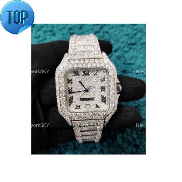 Premium luxo vvs moissanite diamante cravejado iced out relógio para homens mulheres grande fabricante vendedor melhor atacadista na índia