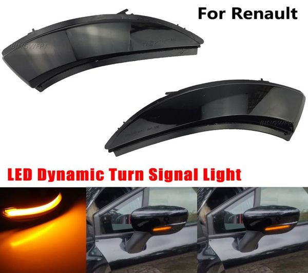 2 peças para renault kaptur captur j5 h5 clio iv mk4 4 lutecia grandtou carro led dinâmico sinal de volta espelho luz 2013 2014 2015 20167633738