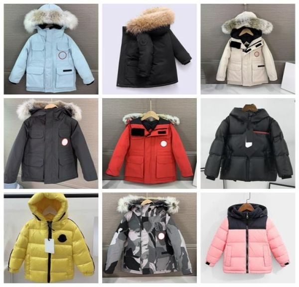 2022 Winter Neue Designer Kinder Mantel Daunenjacke Für Jungen Echter Waschbärpelz Dicke Warme Baby Oberbekleidung Mäntel 212 Jungen Mädchen Jacken Y9542235