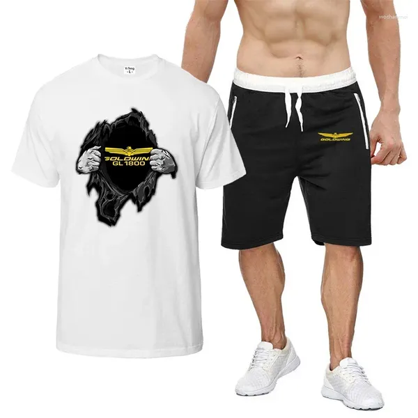 Männer Trainingsanzüge 2032 Goldwing GL1800 GL1500 Motorräder Drucken Sommer Männer Freizeit Und Komfort Acht Farbe Kurzarm Anzug Casual T-shirt