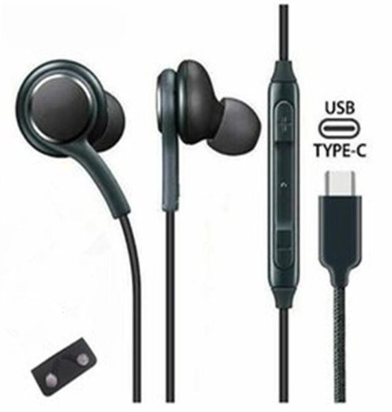 OEM Kalite USBC Jack Kulaklık Kulaklıkları not 10 artı S20 Ultra Kablolu Kulaklık Samsung Galaxy A8S A9s Tip C Tap9424662