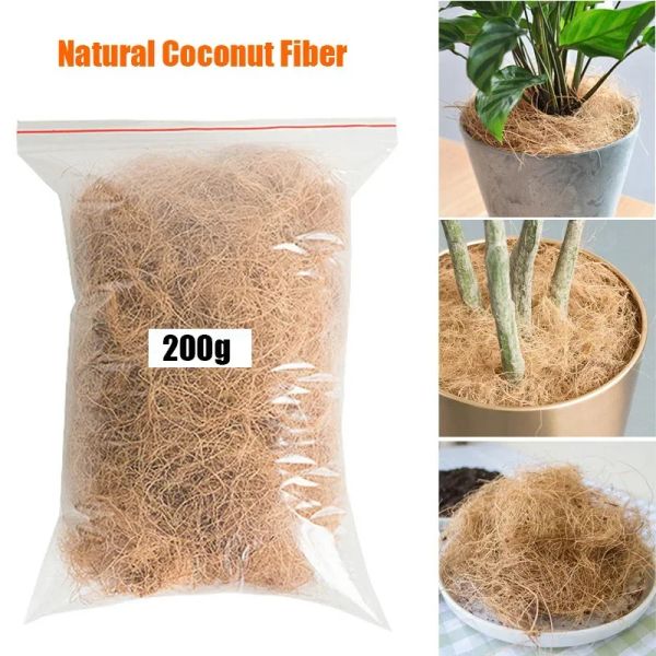 Forros 200g capa flor à prova de insetos natural quente artesanato fibra proteger vaso de flores cama de pássaro réptil ninho casca de coco manter planta solo