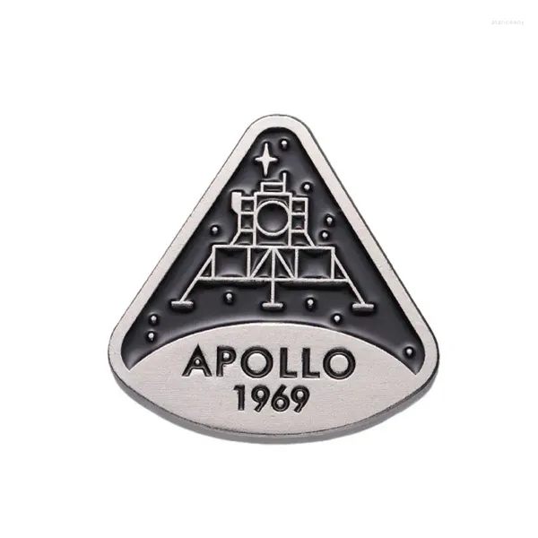 Broschen Wissenschaft Astronaut Emaille Metallabzeichen Apollo 11 Kommandomodul 1969 Raketenbrosche Anstecknadel JackenSchmuckzubehör