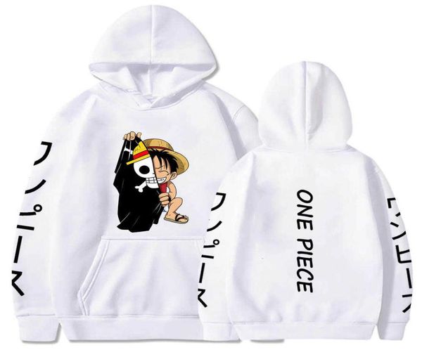 Anime One Piece Ruffy Unisex Hip Hop Hoodie Frauen Manga Sweatshirts Junge Mädchen Kleidung Y08168154061