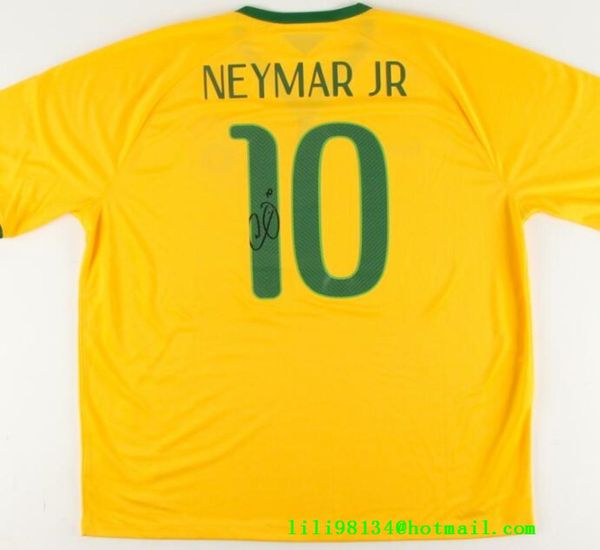 Neymard assinou autógrafo autografado auto fãs TopsTees jersey shirts9006332