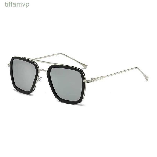 Designers de luxo óculos de sol luxo steampunk homem tony stark homem vintage metal óculos vapor punk óculos de sol uv400 masculino gafas nmu5