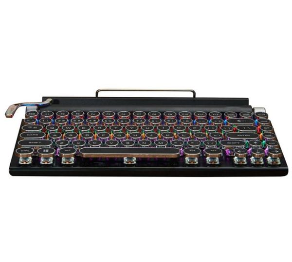 „Vintage-inspirierte Retro-Gaming-Tastatur im Schreibmaschinen-Stil für Desktop- und Laptop-PCs – WXTB-Tastaturen: Perfekt für Gamer und Schreibbegeisterte!“