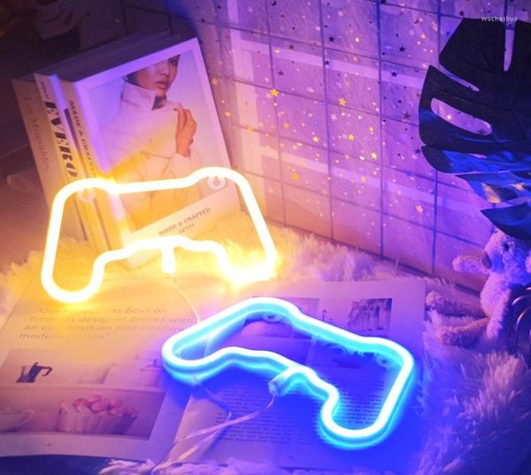 Luzes da noite LED Neon Sign Light Gamepad USB Powered Table Lamp para Game Room Decor Party Holiday Wedding Home Gift8349452