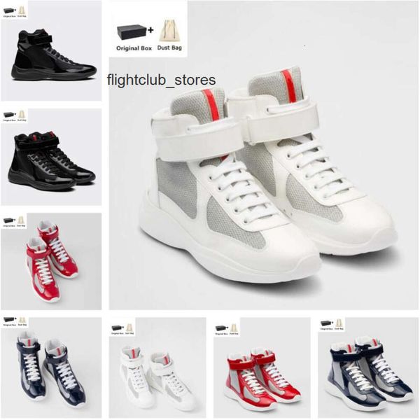 praddalies pada prd Gummi Herren Runner Stoff Sneakers Americas Cup prd Sport High-Top Light Famous Sole Trainer Marke Lackleder Sneakers Man Schuhe FHVO