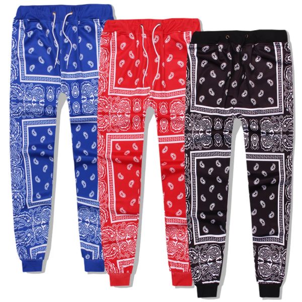 Pantaloni poliestere bandana paisley pant jogger uomini donne pantaloni della tuta per braccia harajuku pantaloni primaverili hip hop