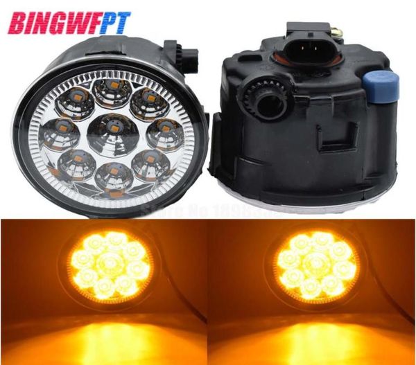 1 conjunto de lâmpadas led de neblina dianteiras esquerda e direita, estilo de carro, luzes de neblina 261508990b para nissan tiida patrulha rogue versa cube z12 200420151073634