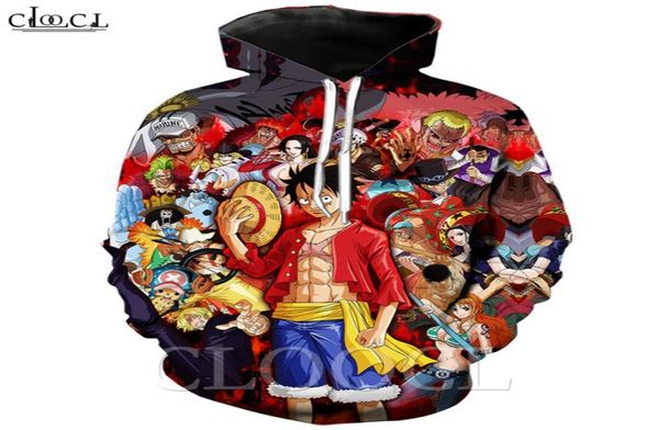 Neuer Stil One Piece Monkeyluffy Männer Frauen 3D-Druck Japan Anime Paare Wild Kreative Streetwear Kapuzenpullover2593738