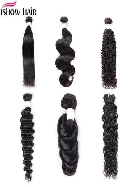 838 polegadas Mink Brazillian Corpo Reto Solto Onda Profunda Kinky Curly Não Processado Brasileiro Peruano Indiano Cabelo Humano Weave Bundles956439599