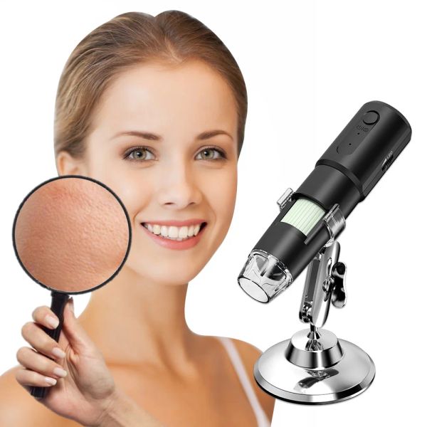 Analysator Professioneller 1000X ästhetischer Gesichts- und Körperanalysator Elektronik Drahtloser digitaler WLAN-Hautdetektor Haar-Kopfhaut-Hautanalysator