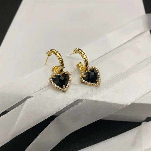 orecchini pendenti a forma di cuore di moda di marca orecchini in acciaio inossidabile 316L oro 18 carati orecchini da donna per ragazze gioielli da sposa