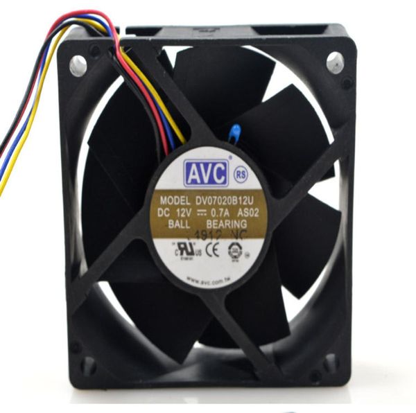 Ventilador de resfriamento inversor para AVC DV07020B12U 7020 70mm 7cm DC 12V 07A ventilador com rolamento de esferas duplo server7081202