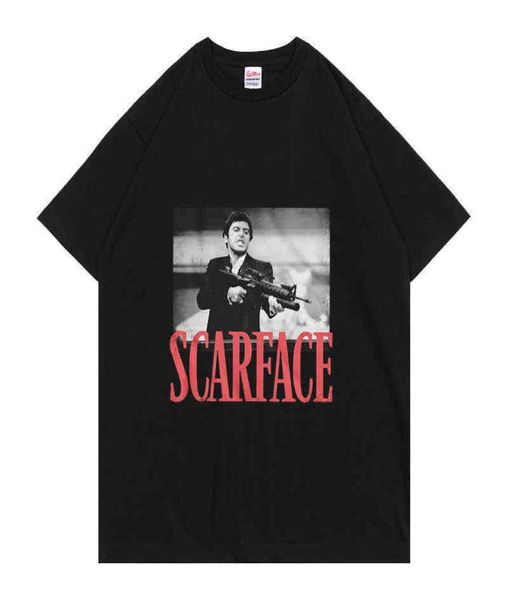 Scarface Tony Montana Büyük Silahlar Küçük Arkadaş Erkekler T Shirt Pacino Gangster Film Tee Teps Yaz UNISEX BRINKPOR POTON TSHIRT8871495