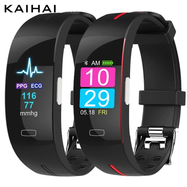 Dispositivos KAIHAI H66 plus faixa de medição de pressão arterial PPG ECG HRV pulseira inteligente fitness rastreador de atividades saúde dispositivos vestíveis