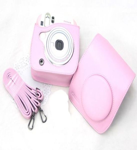 Bolsa de couro para câmera fuji fujifilm instax mini 25 mini 25s pink2764605