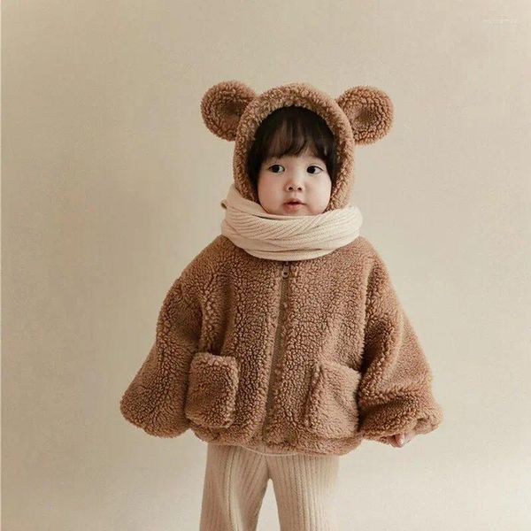 Giù Cappotto Neonati Vestiti di cotone Mantello per bambini Peluche Ispessito Giacca per bambini 2024 Autunno Inverno Bambini Con cappuccio Caldo Ragazzi Abbigliamento per ragazze