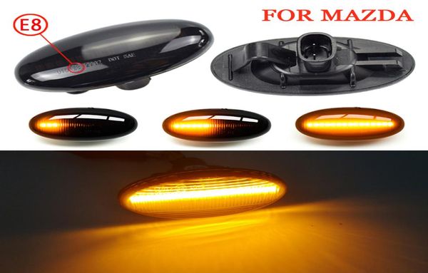 Mazda 3 5 6 BT50 MPV Yan Marker Işık Araç Aksesuarları için Mazda 2 için Dinamik Göz kırpma Sinyal LED akan su yanıp söner7987447