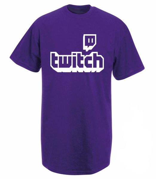 Twitch tv tshirt roxo gaming topo gamer t dia dos pais fãs presentes de manga curta orgulho das mulheres dos homens unissex t camisa y190606017011865