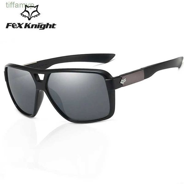 Роскошные дизайнерские солнцезащитные очки Fox Knight, мужские квадратные зеркальные очки для вождения для мужчин, брендовые дизайнерские очки для рыбалки, очки UV400 R818