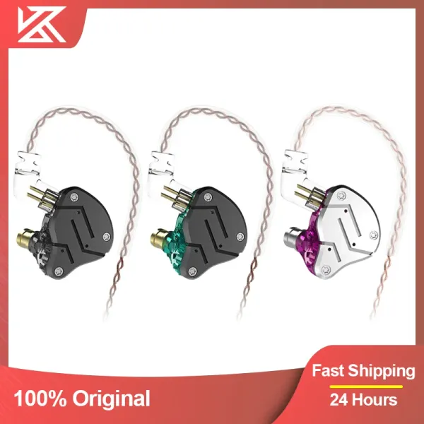 Kopfhörer KZ ZSN Kabelgebundene Ohrhörer, Hybrid-Technologie, 1DD+1BA, In-Ear-Monitor, Geräuschunterdrückung, HiFi-Ohrhörer, Kopfhörer, Sport-Headset-Mikrofon