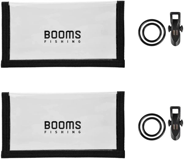 Anzóis Booms Pesca 4pcs Suportes de gancho magnético e ganchos de isca Wraps Bag Conjunto de ferramentas Iscas de peixe Ganchos Capa segura Acessórios de equipamento