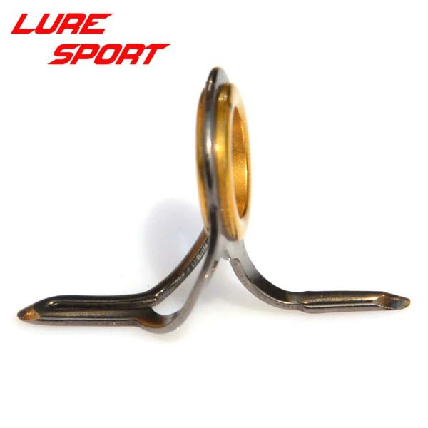 Canne LureSport 10pz Guida NOG Struttura in acciaio grigio Anello in oro Guida Canna da pesca Componente da costruzione Riparazione Accessorio fai-da-te