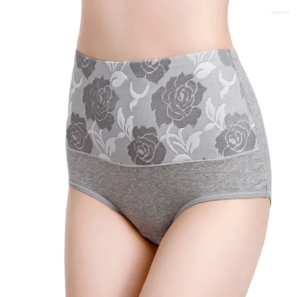 Damenhöschen 5XL Unterwäsche Frauen Hohe Taille Baumwolle Slips Plus Größe Calcinhas Sexy Print Blume Panty Shorts Nahtlose Unterhose Mädchen