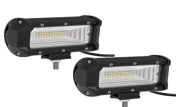 2 Stück 5 Zoll 72 W Off-Road-LED-Lichtleiste Flutstift LED-Arbeitslichtleiste Wasserdichter Fahrnebelscheinwerfer ATV SUV Off Road Jeep Boot Lam9150875