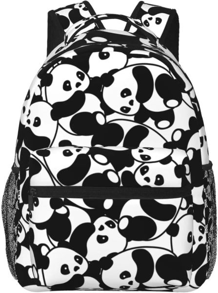 Rucksack, Panda-Cartoon-Rucksack, niedlicher Panda, Büchertaschen, Laptoptasche, Schultertaschen, Reisen, Wandern, Camping, Tagesrucksack für Männer und Frauen