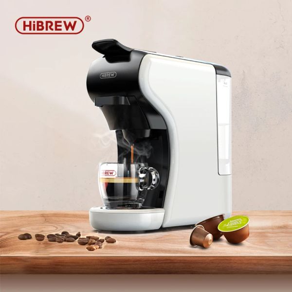 Ferramentas HiBREW 4 em 1 Máquina de Café de Cápsulas Múltiplas Completamente Automática com Máquina de Espuma de Leite Quente e Frio Conjunto de Bandeja de Plástico