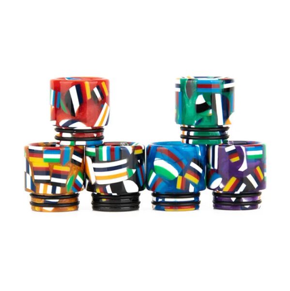 Drip Tip 10 Tipi Accessori per fumatori Cambiamento di temperatura luminoso Filo epossidico Foro in acciaio inossidabile Per Prince TFV8 Big Baby Tanks 528 RDA LL