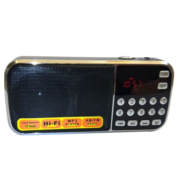 Игроки Top Dreats L088AM Двойной полосой перезаряжаемый портативный мини -карманный цифровой автоматический сканирование AM FM Radio с помощью MP3 Music Audio Player