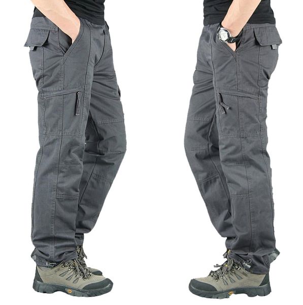 Pantaloni lunghi militari di moda da uomo Pantaloni caldi di cotone kaki da uomo Pantalon Cargo Homme Pantaloni cargo tattici di autunno della molla 2011098630153