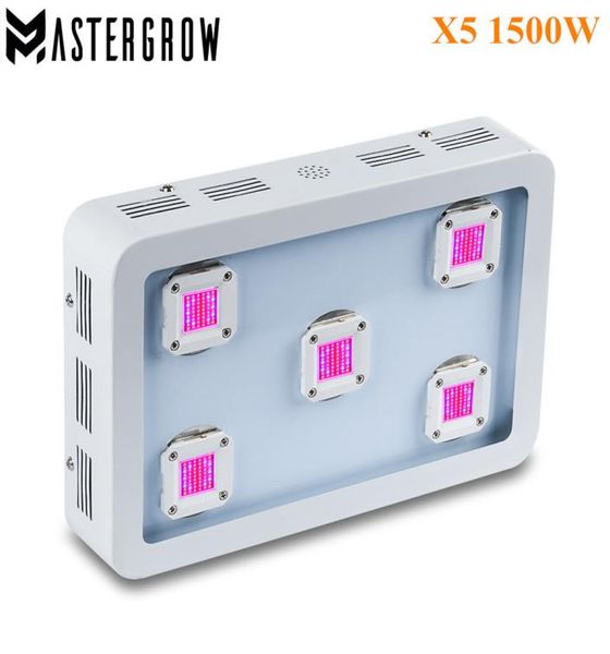 MasterGrow II 1500W X5 COB LED Painel de luz para cultivo de espectro completo RedBlueWhiteUVIR 410730nm para cultivo de plantas de interior e flores em2509253