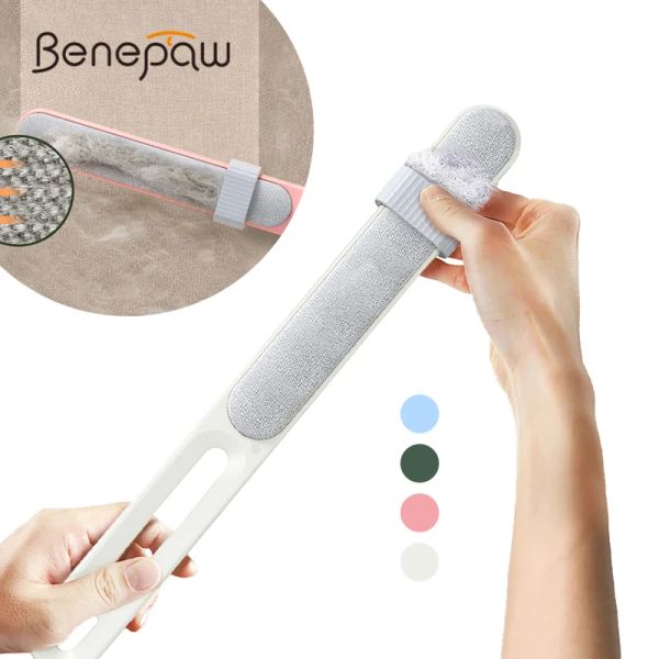 Pettini Benepaw DoubleSided Elettrostatico Pet Hair Remover Per Divano Vestiti Mobili Autopulente Cane Gatto Pelliccia Rimozione Lint Remover