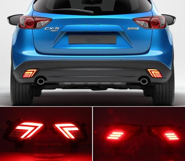 2PCS LED Reflektor Für Mazda CX5 CX5 2013 2014 2015 2016 Auto Rücklicht Hinten Stoßstange Licht Hinten nebel Lampe Bremse Light7279214
