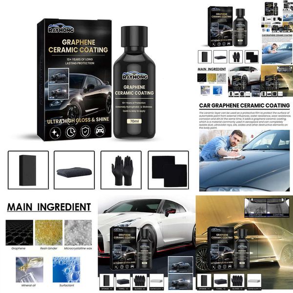 Neu Neu Neu Automotive Graphene Keramikbeschichtung Mit Schwamm Handtuch Reinigungshandschuhe Zubehör Großhandel Waren Gute Autohersteller D2i1