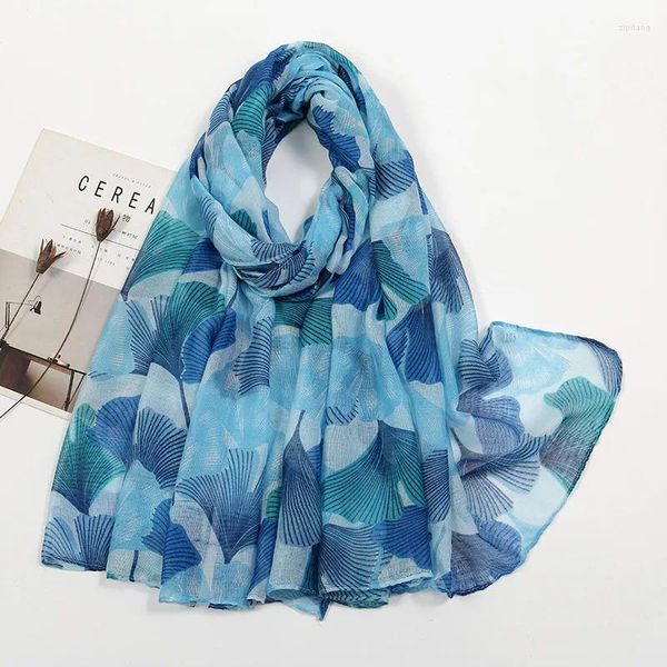 Sciarpe 2024 di Marca Donne della Molla Sciarpa Ricama Moda Lunga In Cotone Scialle di Inverno Della Signora Pashmina Bandana Foulard Hijab Femminile