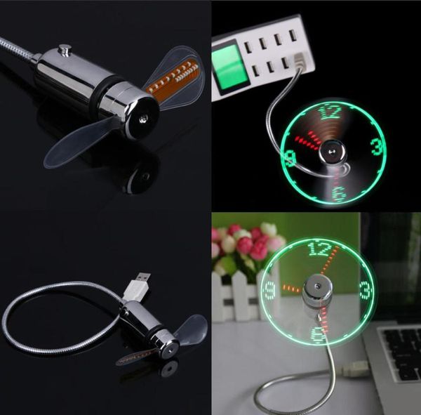 2222 g eAlta qualità Mini luce LED flessibile Durevole Gadget USB regolabile Ventola USB Orologio da tavolo Orologio da tavolo Gadget freddo in tempo reale 8289134