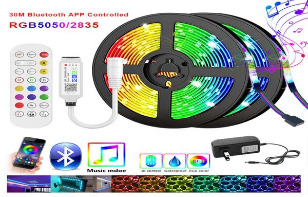 LED-Lichtstreifen, Bluetooth 5050, wasserdicht, 2835 WIFI, RGB, flexibles Band, LED-Band, 5 m, 10 m, 15 m, mit Telefon-APP-Steuerung D157620054