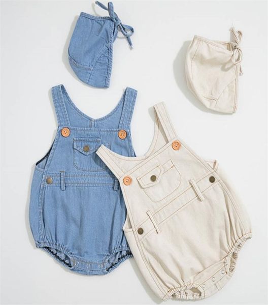 Abbigliamento per neonati Pagliaccetto per neonati Ragazzi Salopette per ragazze unisex per bambini Abbigliamento nato Denim Baby Boys Pagliaccetto Tuta per bambino allentato 2107283999907