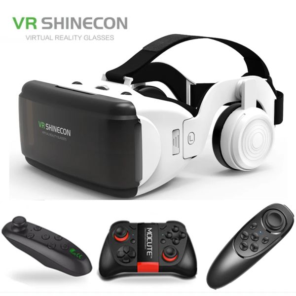 Dispositivi Occhiali realtà virtuale 3D VR Occhiali Shinecon Pro VR Occhiali virtuali Google Cardboard per smartphone ios Android