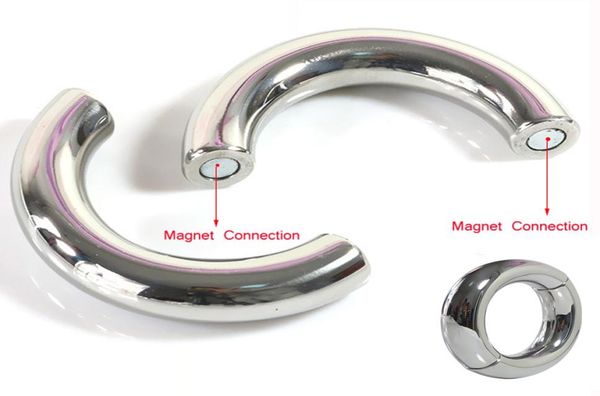 Кольцо пениса из нержавеющей стали, секс-игрушки для мужчин, магнитные кольца для пениса 33404550 мм Y18928042457635